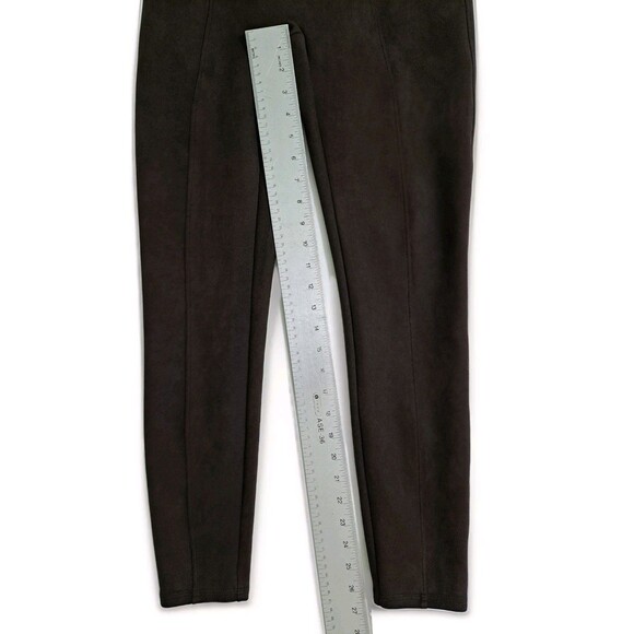 Spanx Faux Suede Size Medium Brown Legging Pants Pull On Stretch - Picture 8 of 9